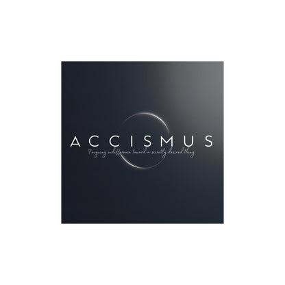 The word “Accismus” and definition “Feigning indifference toward a secretly desired thing.” Enlarged design for a minimalist t-shirt