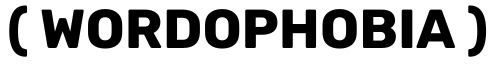 Wordophobia logo in black color